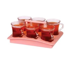 سرویس چای خوری مسافرتی 6 نفره صدف
